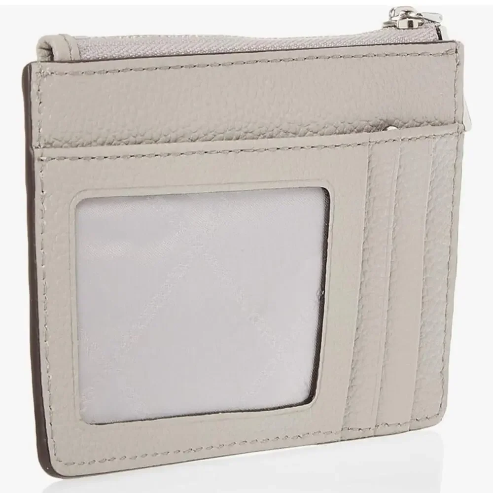 MICHAEL KORS Small Coin Purse Pearl Grey Keychain New with Tag MSRP $98